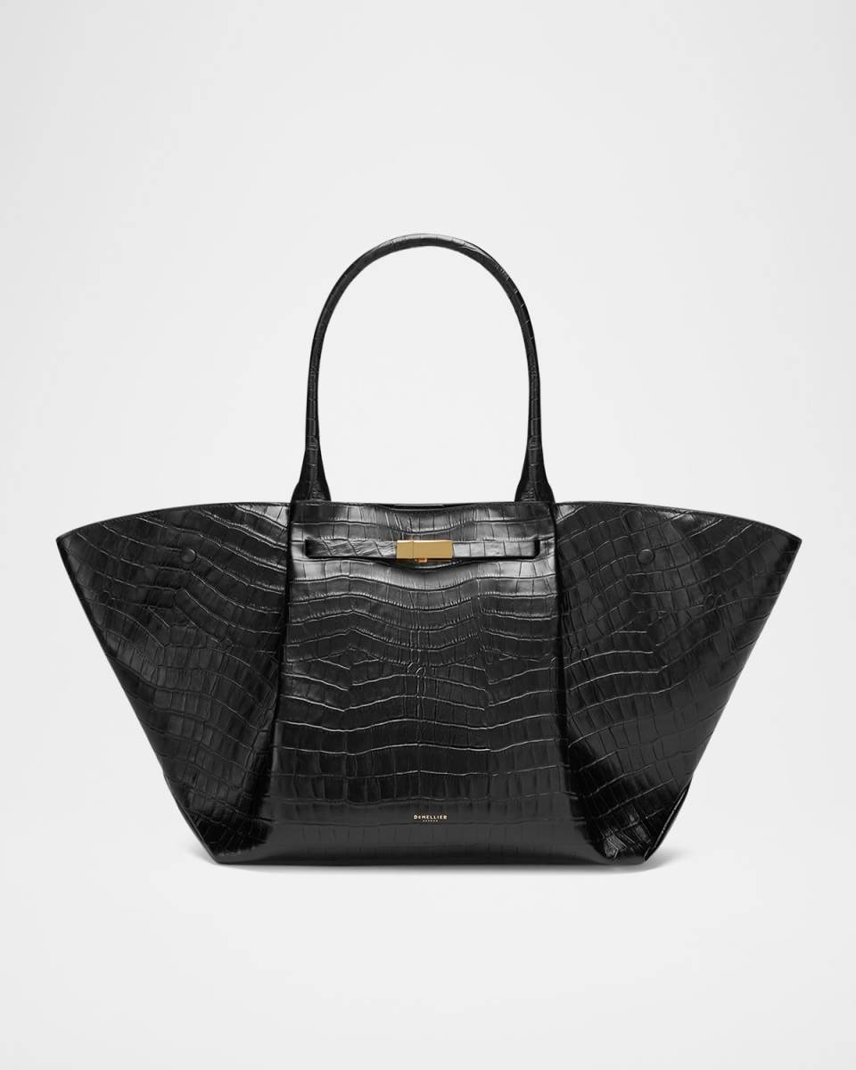 New York Croc-Embossed Tote Bag